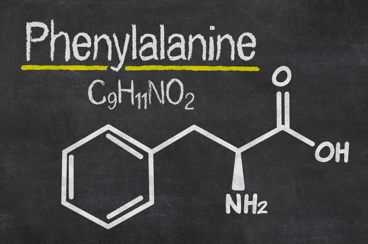 Fenyylialaniinin kemiallinen kaava